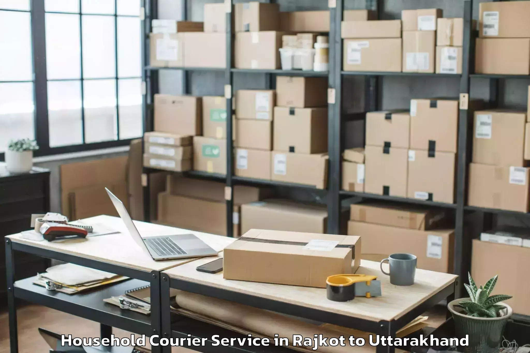 Book Rajkot to Uttarakhand Household Courier Online